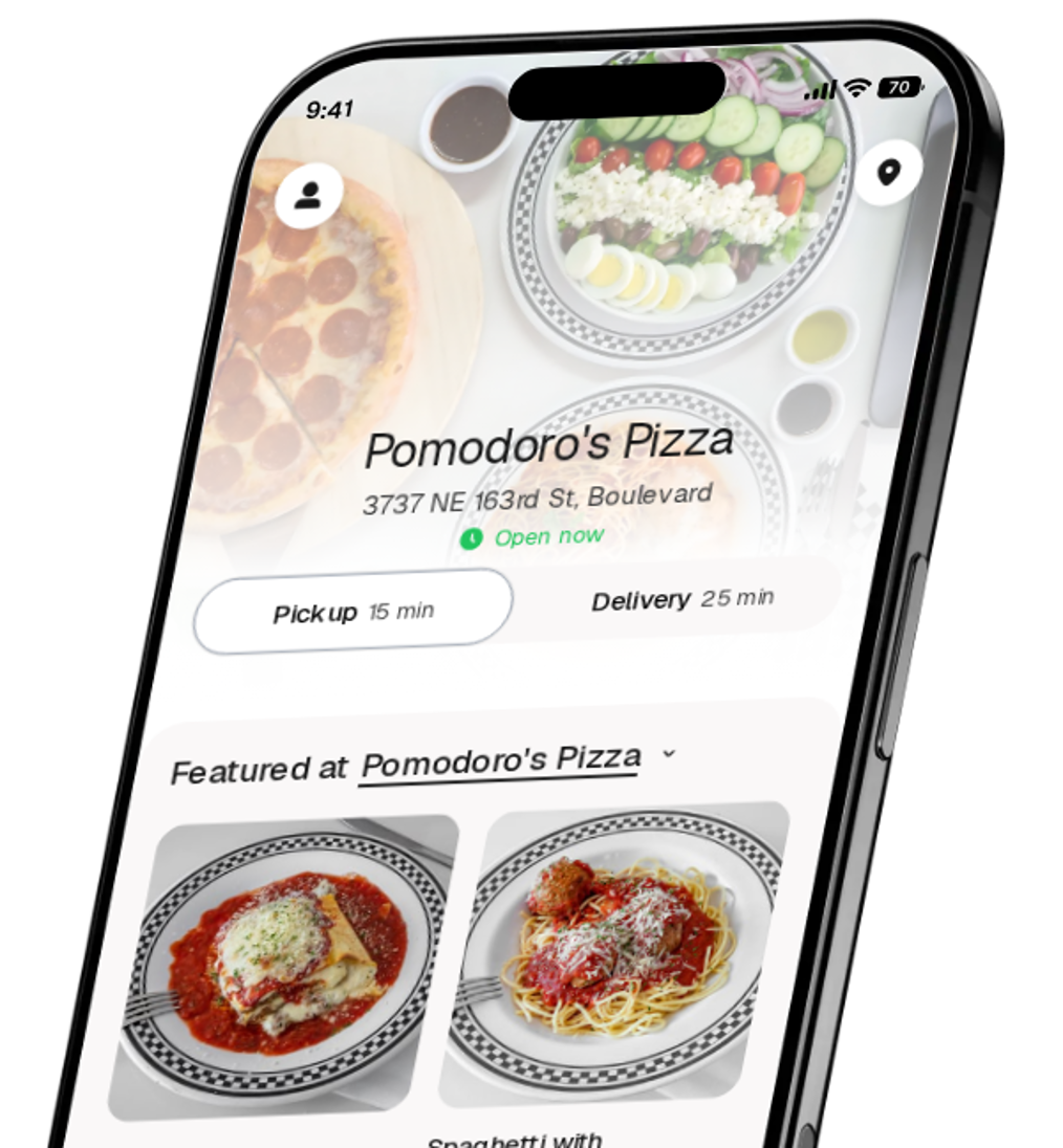 Pomodoro's Pizza app preview